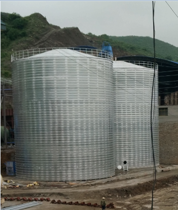 王益粮食钢板仓的安装全过程不用热焊接